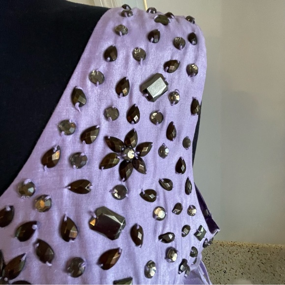 Sam & Max Designer Sleeveless Embellished Woven Top! Lilac! Great condition  XL - Picture 3 of 10